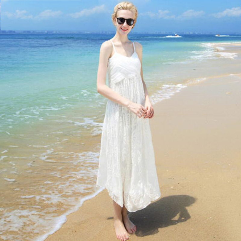Women 100 Silk dress Beach dress 100% Natural Silk solid rose white dress Holiday summer dresses